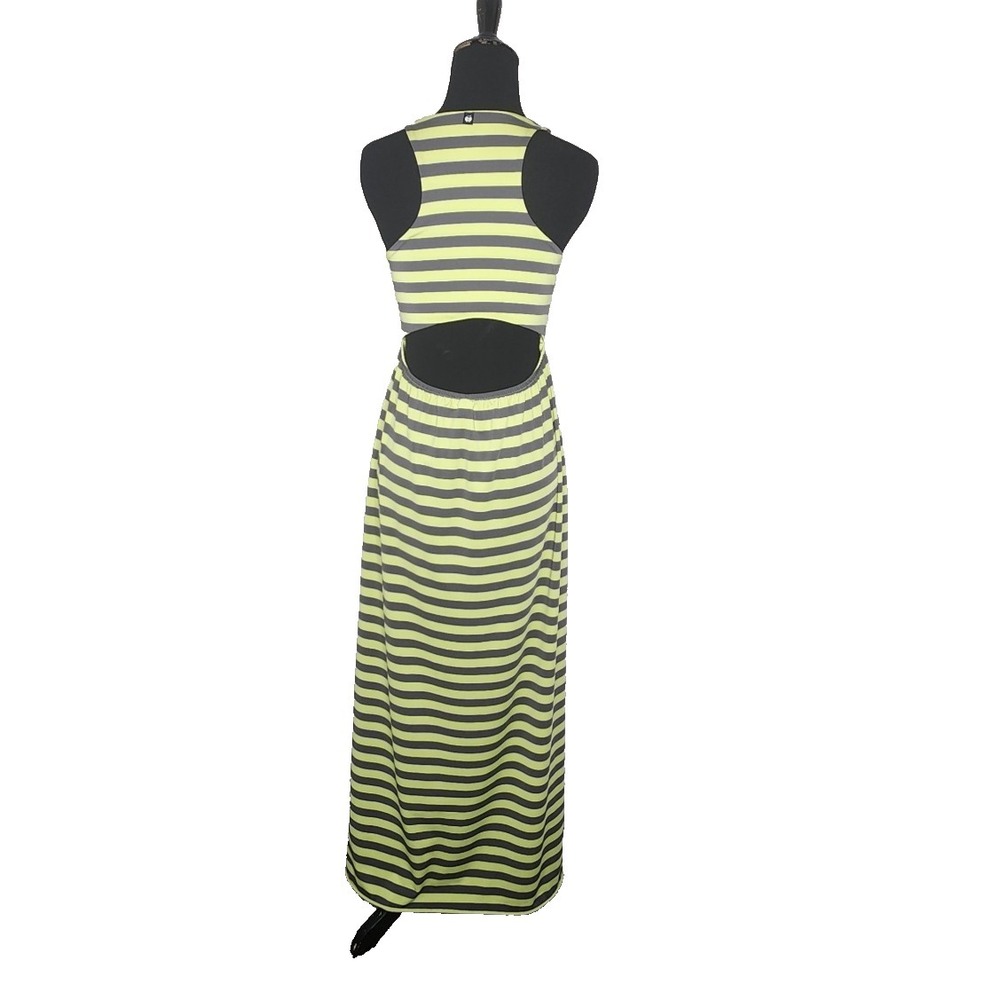 Apple Bottom Striped V Neck Halter Maxi Dress S/P Resort Halter Resort Vacation - Picture 2 of 10